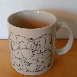 Vintage Taylor & Ng 1979 Naughty Elephants Coffee Mug